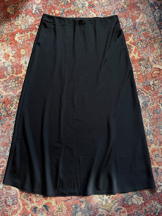 Old Navy Dresses & Skirts - Old Navy Black Satin Midi Skirt - Sleek Everyday Style